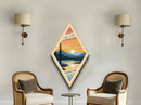 Lake Clark National Park Diamond-Shaped Travel Print Canvas Artwork Print, Canvas Wall Art, Travel Gift, Alaska Travel Art