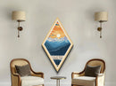 Olympic National Park Diamond Shaped Travel Poster Canvas Art Print, Canvas Wall Art, Travel Gift, Washington Travel Art