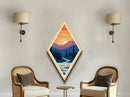 Olympic National Park Diamond Shaped Adventure Poster Canvas Art Print, Canvas Wall Art, Travel Present, Washington Travel Art