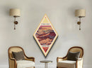 Petrified Forest National Park Diamond Shaped Travel Poster Canvas Art Print, Canvas Wall Art, Travel Gift, Arizona Travel Art