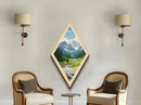 Rocky Mountain National Park Diamond Formed Adventure Poster Wall Art Art Print, Canvas Wall Art, Travel Gift, Colorado Travel Art