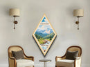 Rocky Mountain National Park Diamond Shaped Travel Print Wall Artwork Art Print, Canvas Wall Art, Travel Gift, Colorado Travel Art