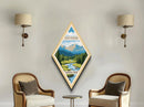 Rocky Mountain National Park Diamond-Shaped Travel Print Canvas Artwork Print, Canvas Wall Art, Travel Gift, Colorado Travel Art