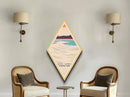 White Sands National Park Diamond Shaped Travel Poster Canvas Art Print, Canvas Wall Art, Travel Gift, New Mexico Travel Art