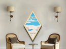 White Sands National Park Diamond Shaped Travel Print Wall Artwork Art Print, Canvas Wall Art, Travel Gift, New Mexico Travel Art