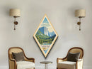 Yosemite National Park Travel Poster Canvas Texture Print, Travel Decor Art, Midcentury Modern Retro Decor California Travel Art
