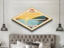 Acadia National Park Travel Poster Art Canvas Texture Print, Travel Decor Art, Midcentury Modern Retro Decor Maine Travel Art