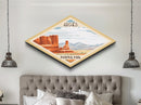 Arches National Park Diamond Shaped Travel Poster Art Canvas Art Print, Canvas Wall Art, Travel Gift, Utah Travel Art