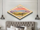 Badlands National Park Diamond Shaped Travel Poster Art Canvas Art Print, Canvas Wall Art, Travel Gift, South Dakota Travel Art