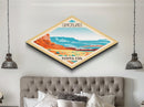 Canyonlands National Park Diamond Shaped Travel Poster Art Canvas Art Print, Canvas Wall Art, Travel Gift, Utah Travel Art