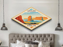 Canyonlands National Park Diamond Formed Travel Poster Artwork Canvas Art Print, Canvas Wall Art, Travel Gift, Utah Travel Art