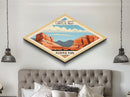 Capitol Reef National Park Diamond Shaped Travel Poster Art Canvas Art Print, Canvas Wall Art, Travel Gift, Utah Travel Art