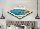 Retro Channel Islands National Park Travel Poster Art Wall Art Texture Print, Travel Decor Art, Midcentury Modern Decor California Travel Art