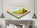 Retro Congaree National Park Travel Poster Art Canvas Texture Print, Travel Decor Art, Midcentury Modern Decor South Carolina Travel Art