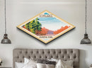 Congaree National Park Diamond Shaped Travel Poster Art Canvas Art Print, Canvas Wall Art, Travel Gift, South Carolina Travel Art