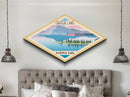 Retro Crater Lake National Park Travel Poster Art Canvas Texture Print, Travel Decor Art, Midcentury Modern Decor Oregon Travel Art