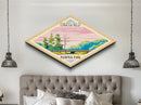 Cuyahoga Valley National Park Diamond-Shaped Travel Print Art Canvas Art Print, Canvas Wall Art, Travel Gift, Ohio Travel Art