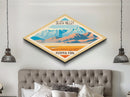Death Valley National Park Diamond Shaped Travel Poster Art Canvas Art Print, Canvas Wall Art, Travel Gift, California Travel Art