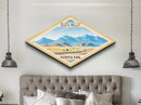 Death Valley National Park Travel Poster Art Canvas Texture Print, Travel Decor Art, Midcentury Modern Retro Decor California Travel Art
