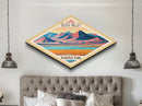 Retro Death Valley National Park Travel Poster Art Canvas Texture Print, Travel Decor Art, Midcentury Modern Decor California Travel Art