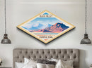 Death Valley National Park Diamond Formed Travel Poster Art Canvas Art Print, Canvas Wall Art, Travel Present, California Travel Art