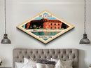 Dry Tortugas National Park Diamond Shaped Travel Poster Art Canvas Art Print, Canvas Wall Art, Travel Gift, Florida Travel Art
