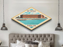 Dry Tortugas National Park Travel Poster Art Canvas Texture Print, Travel Decor Art, Midcentury Modern Retro Decor Florida Travel Art