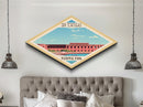 Retro Dry Tortugas National Park Travel Poster Art Canvas Texture Print, Travel Decor Art, Midcentury Modern Decor Florida Travel Art