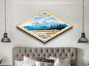 Gates of the Arctic National Park Travel Poster Art Canvas Texture Print, Travel Decor Art, Midcentury Modern Retro Decor Alaska Travel Art