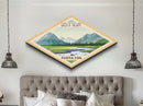 Gates of the Arctic National Park Diamond-Shaped Travel Poster Art Canvas Art Print, Canvas Wall Art, Travel Present, Alaska Travel Art