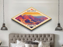 Grand Canyon National Park Travel Poster Art Canvas Texture Print, Travel Decor Art, Midcentury Modern Retro Decor Arizona Travel Art