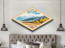 Great Basin National Park Diamond Shaped Travel Poster Art Canvas Art Print, Canvas Wall Art, Travel Gift, Nevada Travel Art