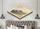 Guadalupe Mountains National Park Diamond Shaped Travel Poster Art Canvas Art Print, Canvas Wall Art, Travel Gift, Texas Travel Art