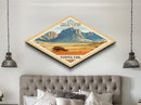 Guadalupe Mountains National Park Travel Poster Art Canvas Texture Print, Travel Decor Art, Midcentury Modern Retro Decor Texas Travel Art