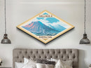 Haleakala National Park Diamond Shaped Travel Poster Art Canvas Art Print, Canvas Wall Art, Travel Gift, Hawaii Travel Art
