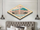 Hot Spring National Park Diamond Shaped Travel Poster Art Canvas Art Print, Canvas Wall Art, Travel Gift, Arkansas Travel Art