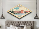 Retro Hot Spring National Park Travel Poster Art Canvas Texture Print, Travel Decor Art, Midcentury Modern Decor Arkansas Travel Art