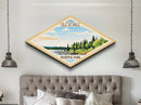 Retro Isle Royale National Park Travel Poster Art Canvas Texture Print, Travel Decor Art, Midcentury Modern Decor Michigan Travel Art