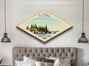 Retro Isle Royale National Park Adventure Poster Artwork Canvas Texture Print, Travel Decor Art, Midcentury Modern Decor Michigan Travel Art