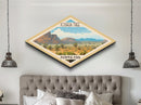 Joshua Tree National Park Travel Poster Art Canvas Texture Print, Travel Decor Art, Midcentury Modern Retro Decor California Travel Art