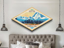 Retro Katmai National Park Travel Poster Art Canvas Texture Print, Travel Decor Art, Midcentury Modern Decor Alaska Travel Art