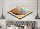 Kings Canyon National Park Travel Poster Art Canvas Texture Print, Travel Decor Art, Midcentury Modern Retro Decor California Travel Art