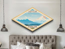 Retro Lassen Volcanic National Park Travel Poster Art Canvas Texture Print, Travel Decor Art, Midcentury Modern Decor California Travel Art