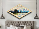 Retro Mount Rainier National Park Travel Poster Art Canvas Texture Print, Travel Decor Art, Midcentury Modern Decor Washington Travel Art