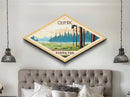 Olympic National Park Travel Poster Art Canvas Texture Print, Travel Decor Art, Midcentury Modern Retro Decor Washington Travel Art