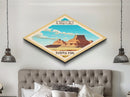 Petrified Forest National Park Travel Poster Art Canvas Texture Print, Travel Decor Art, Midcentury Modern Retro Decor Arizona Travel Art
