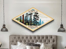 Retro Redwood National Park Travel Poster Art Canvas Texture Print, Travel Decor Art, Midcentury Modern Decor California Travel Art