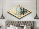 Redwood National Park Diamond Shaped Travel Poster Art Canvas Art Print, Canvas Wall Art, Travel Gift, California Travel Art
