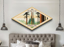 Redwood National Park Adventure Poster Artwork Canvas Texture Print, Travel Decor Art, Midcentury Modern Retro Decor California Travel Art