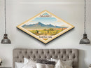 Saguaro National Park Diamond Shaped Travel Poster Art Canvas Art Print, Canvas Wall Art, Travel Gift, Arizona Travel Art